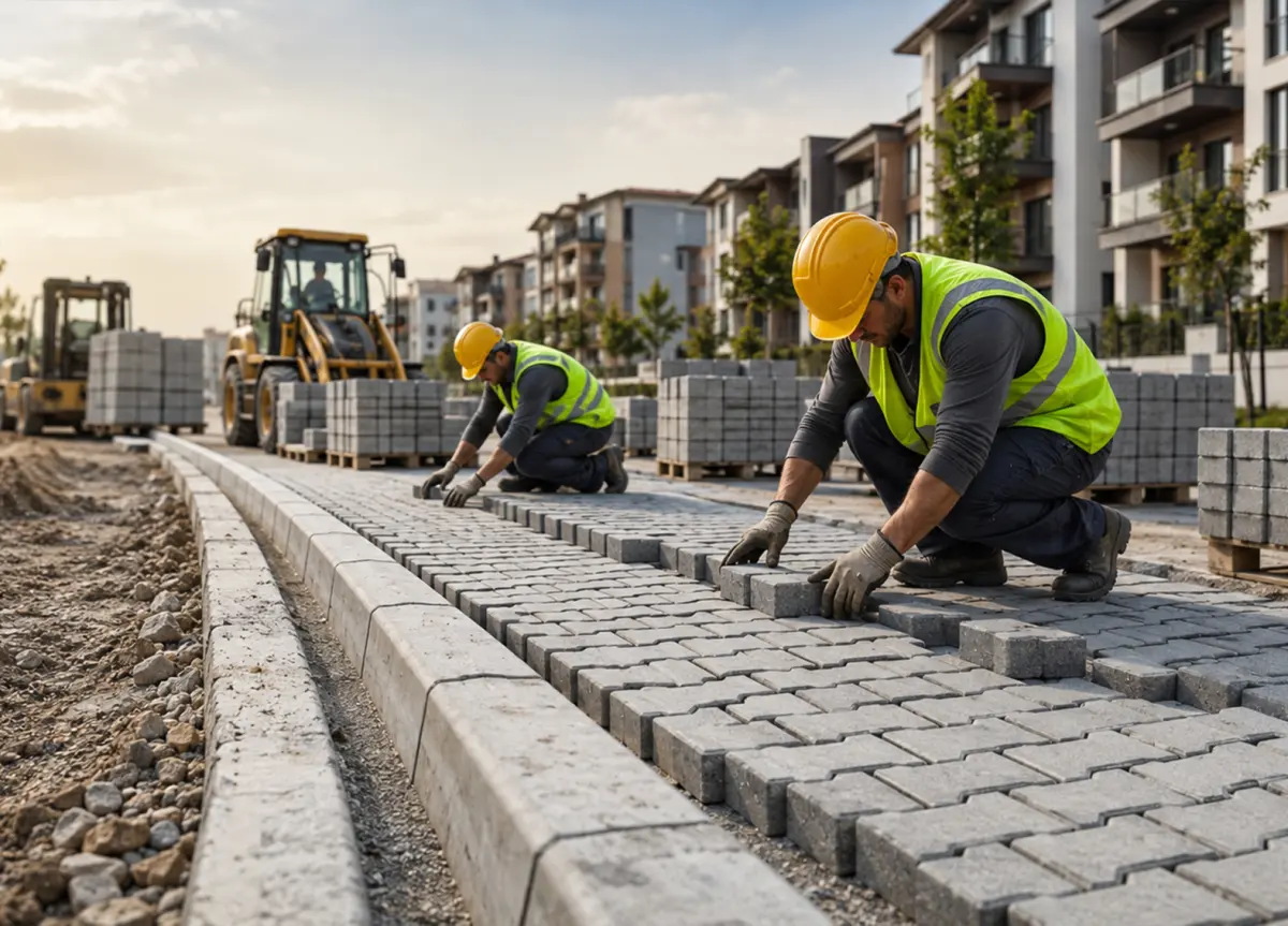 Selçuklu İlçesindeki 55 Mahallede Beton Parke, Beton Bordür Temini, Nakli ve Döşettirilmesi